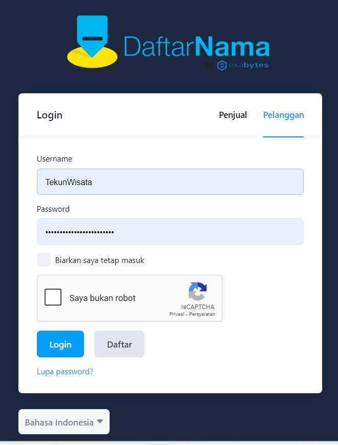 Login Daftarnama
