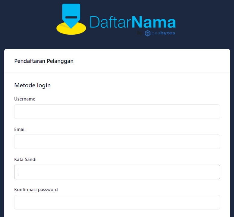 Register Daftarnama